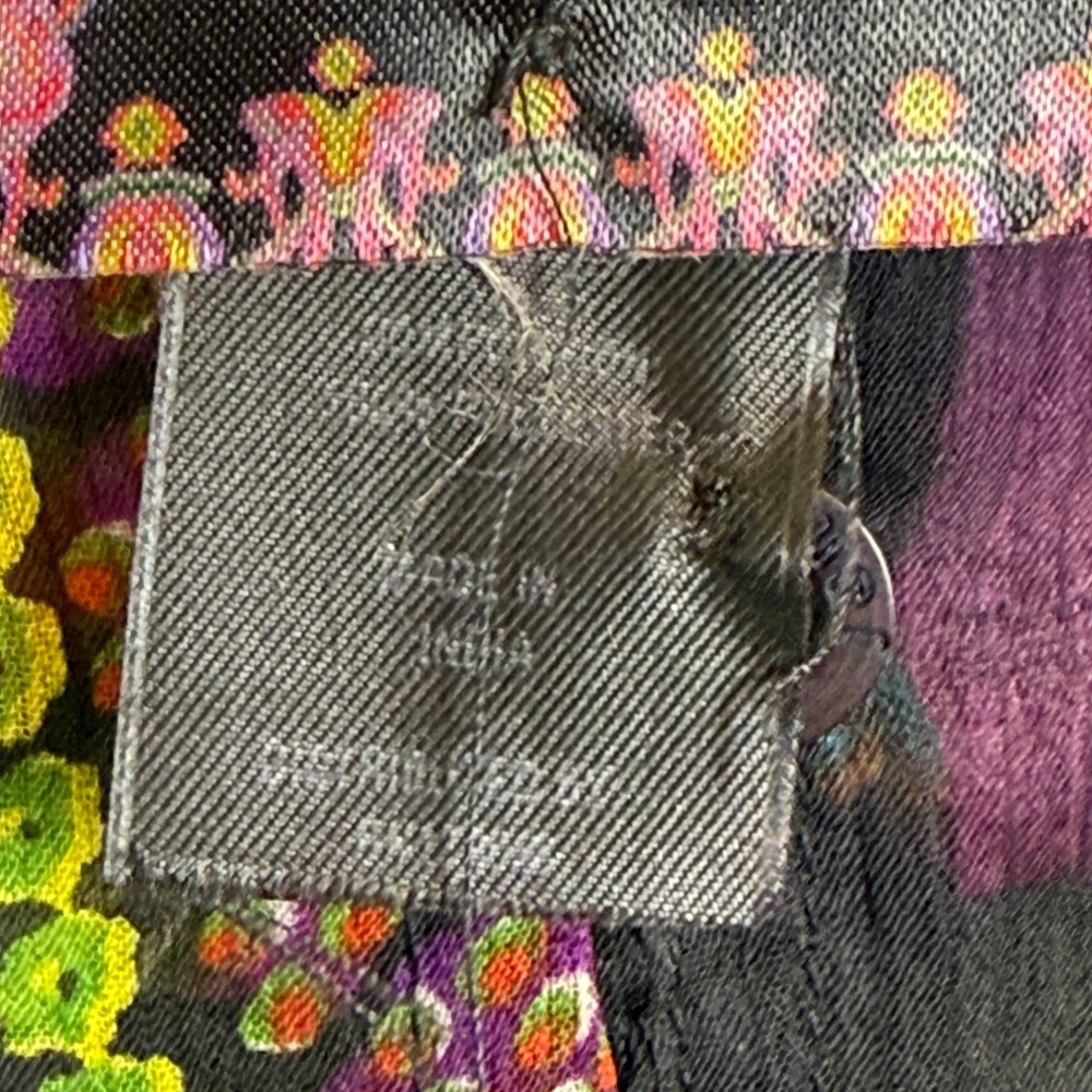 Desigual Sz M Floral Print Blouse Button Down LS Multicolor Sheer Statement - Picture 4 of 16